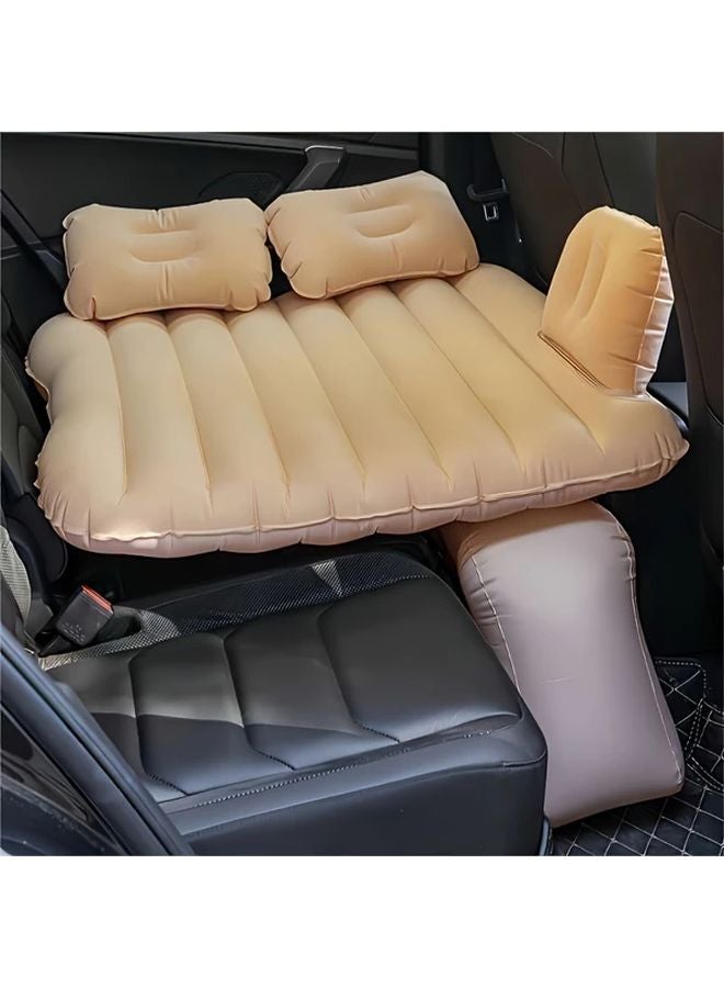 Grey Portable Inflatable Car Seat Bed Air Mattress with Pump for SUV RV Camping Travel - Image 5